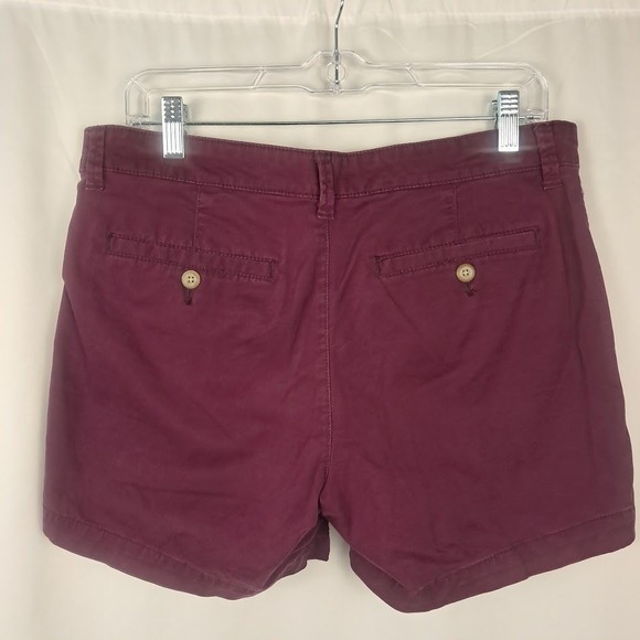 KHAKIS BY GAP 4/27 Girlfriend 5 Inch Shorts Purple Mid-Rise Casual Everyday - Picture 4 of 6